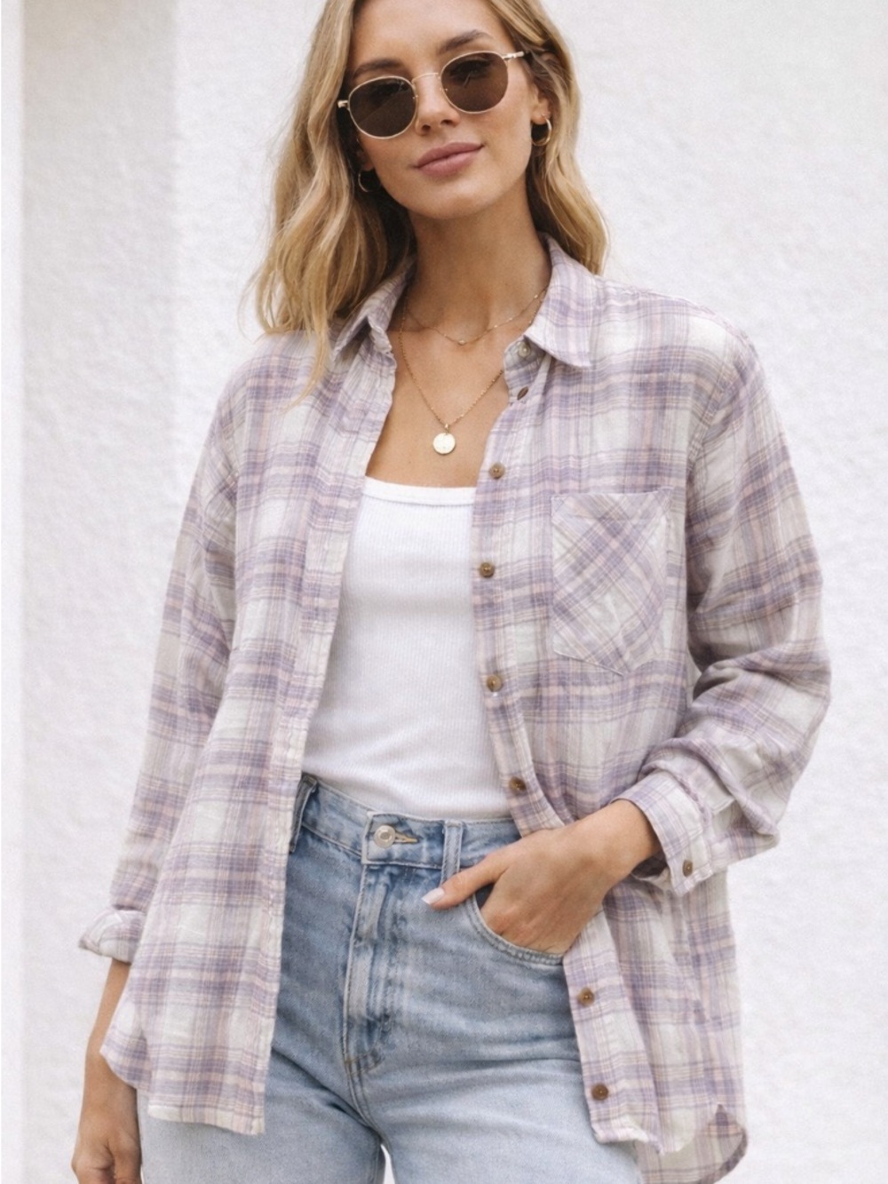 Lucky Brand Plaid Button Down Shirt Medium NWT Soft Flannel Classic Fit
